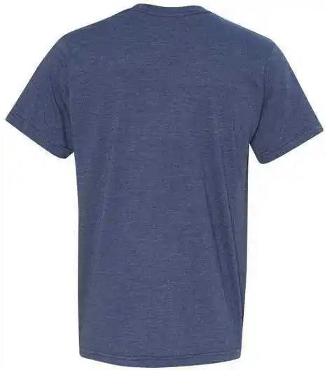 Bayside 5010 Usa-made Ringspun 50 Heather Unisex T-shirt - Navy