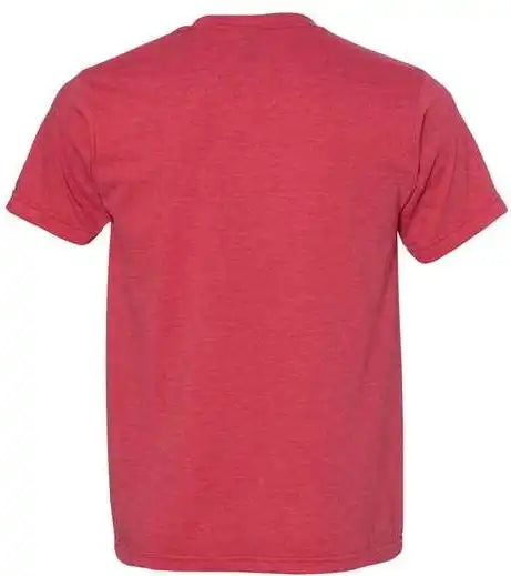 Bayside 5010 Usa-made Ringspun 50 Heather Unisex T-shirt - Red