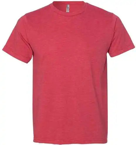 Bayside 5010 Usa-made Ringspun 50 Heather Unisex T-shirt - Red
