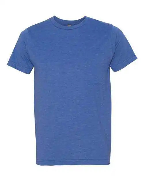 Bayside 5010 Usa-made Ringspun 50 Heather Unisex T-shirt - Royal Blue