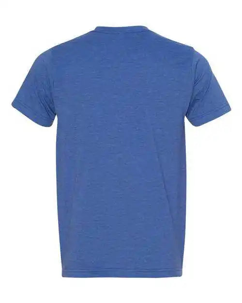 Bayside 5010 Usa-made Ringspun 50 Heather Unisex T-shirt - Royal Blue