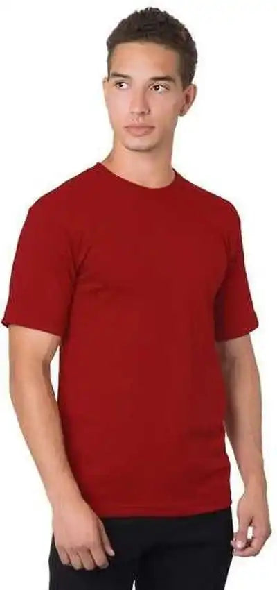 Bayside 5040 Usa-made 100% Cotton Short Sleeve T-shirt - Cardinal