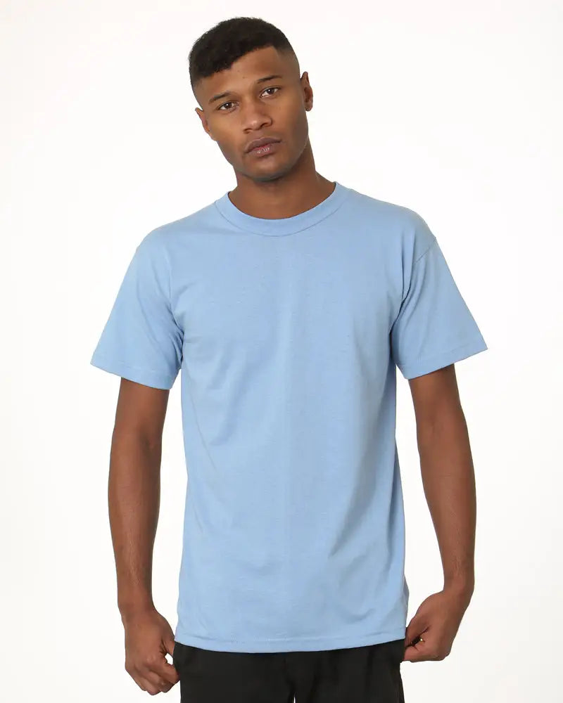 Bayside 5040 Usa-made Midweight T-shirt - Light Blue