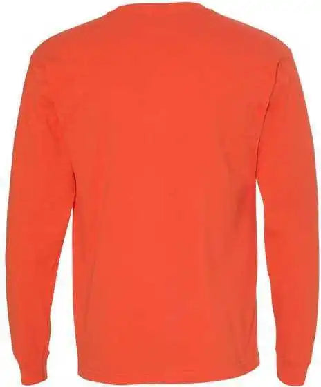 Bayside 5060 Usa-made 100% Cotton Long Sleeve T-shirt - Bright Orange