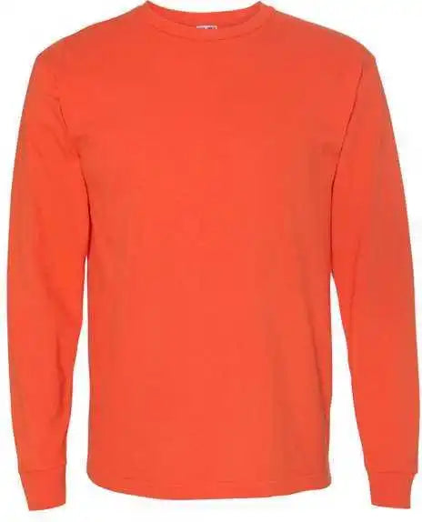 Bayside 5060 Usa-made 100% Cotton Long Sleeve T-shirt - Bright Orange