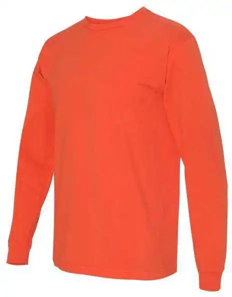 Bayside 5060 Usa-made 100% Cotton Long Sleeve T-shirt - Bright Orange