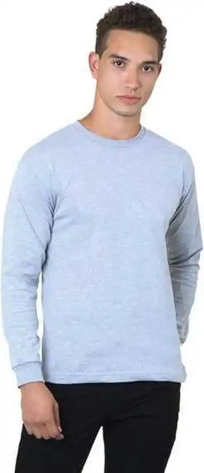 Bayside 5060 Usa Made 100% Cotton Long Sleeve t Shirt Dark Ash