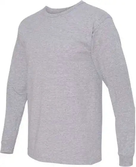 Bayside 5060 Usa Made 100% Cotton Long Sleeve t Shirt Dark Ash