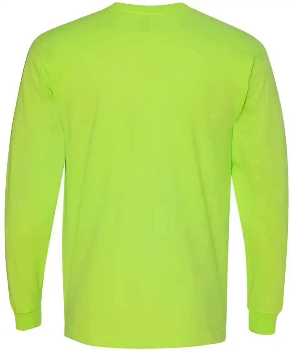 Bayside 5060 Usa Made 100% Cotton Long Sleeve t Shirt Lime Green