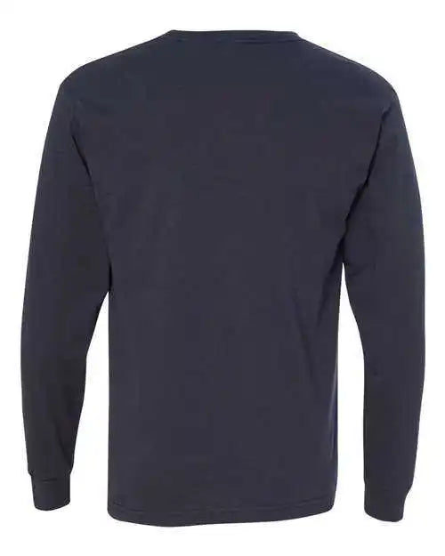 Bayside 5060 Usa-made 100% Cotton Long Sleeve T-shirt - Navy