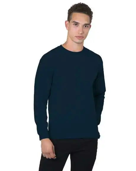 Bayside 5060 Usa Made 100% Cotton Long Sleeve t Shirt Navy