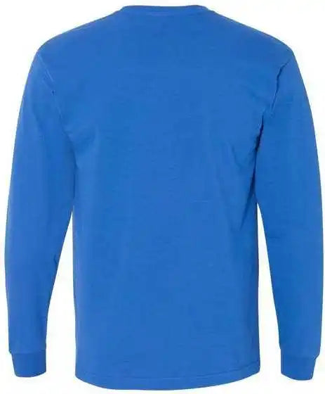 Bayside 5060 Usa Made 100% Cotton Long Sleeve t Shirt Royal Blue
