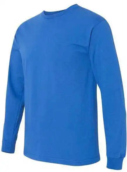 Bayside 5060 Usa Made 100% Cotton Long Sleeve t Shirt Royal Blue