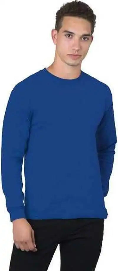 Bayside 5060 Usa Made 100% Cotton Long Sleeve t Shirt Royal Blue