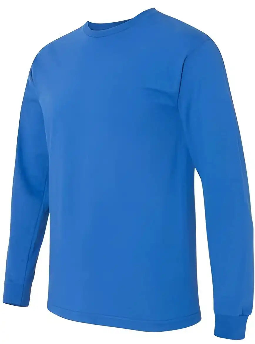 Bayside 5060 Usa-made 100% Cotton Long Sleeve T-shirt - Royal Blue