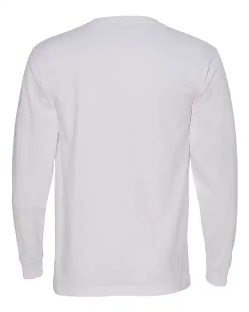 Bayside 5060 Usa Made 100% Cotton Long Sleeve t Shirt White