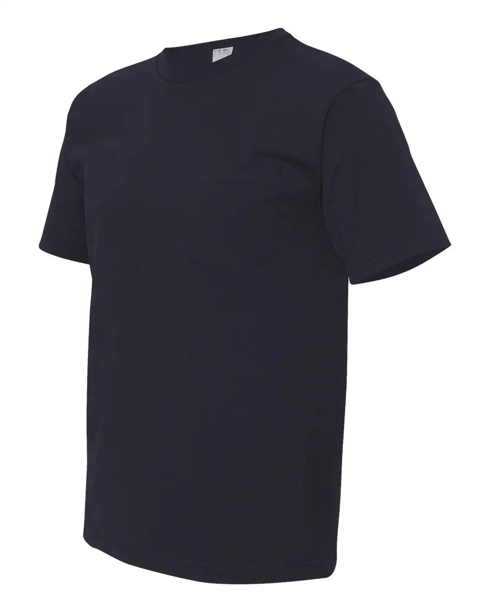 Bayside 5070 Usa-made Midweight Pocket T-shirt - Navy