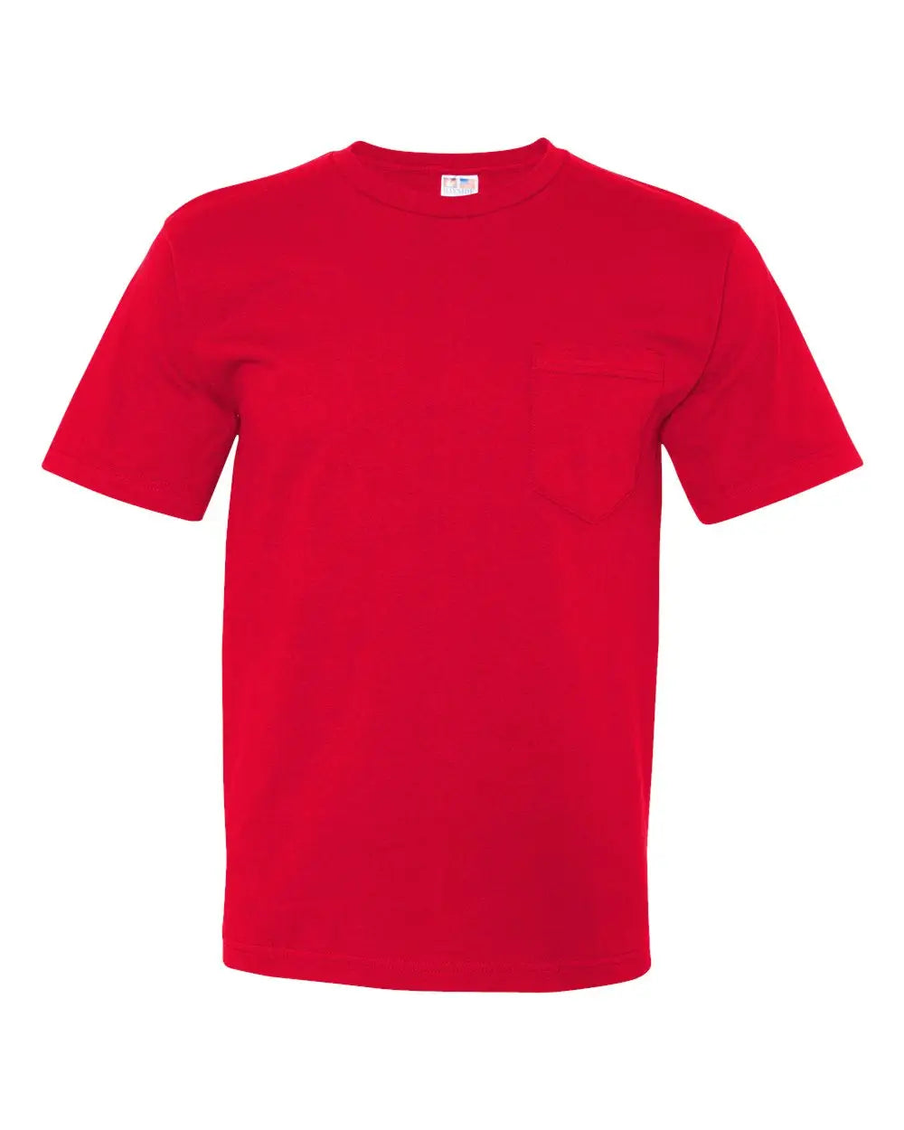 Bayside 5070 Usa-made Midweight Pocket T-shirt - Red