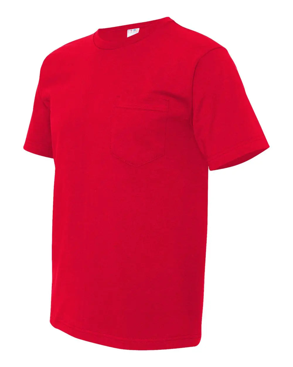 Bayside 5070 Usa-made Midweight Pocket T-shirt - Red - s