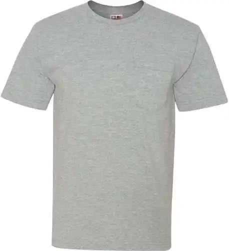 Bayside 5070 Usa Made Short Sleeve t Shirt with a Pocket Dark Ash