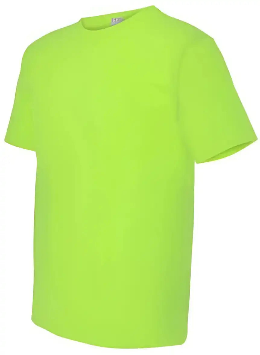 Bayside 5070 Usa Made Short Sleeve t Shirt with a Pocket Lime Green