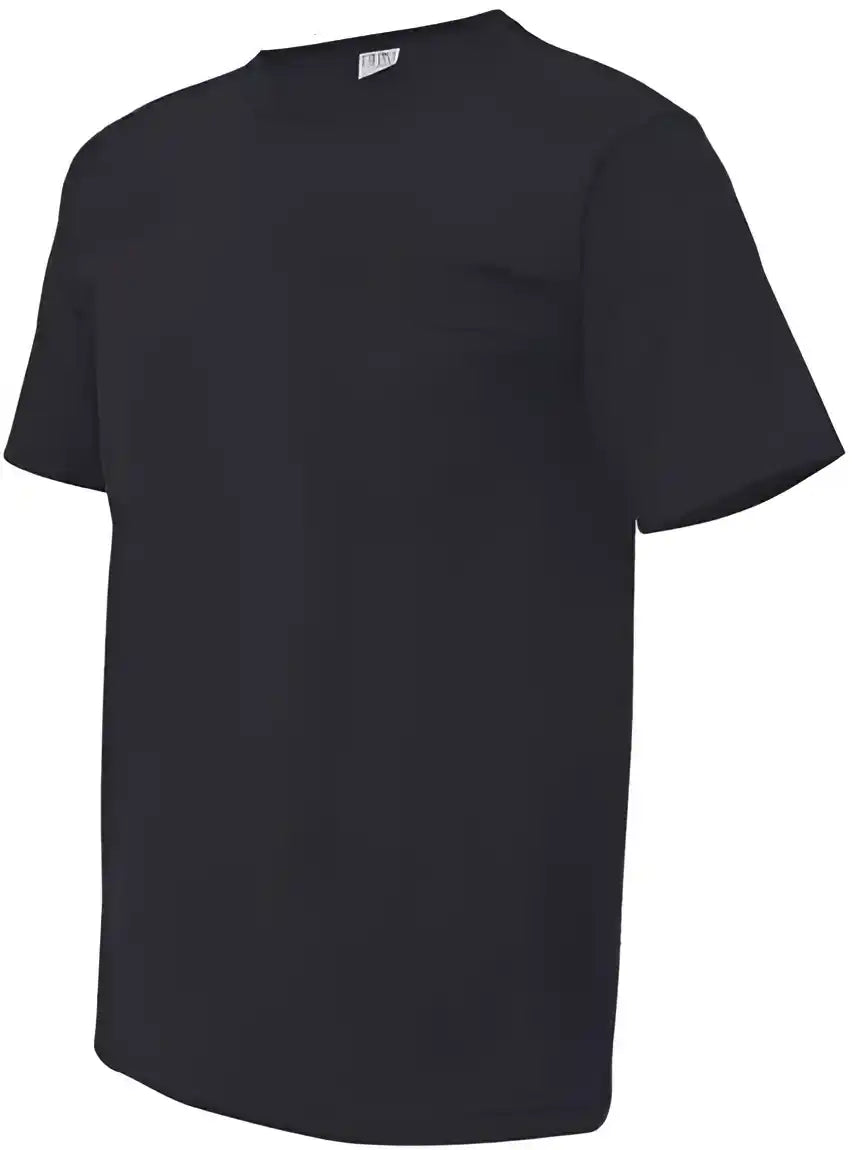 Bayside 5070 Usa Made Short Sleeve t Shirt with a Pocket Navy