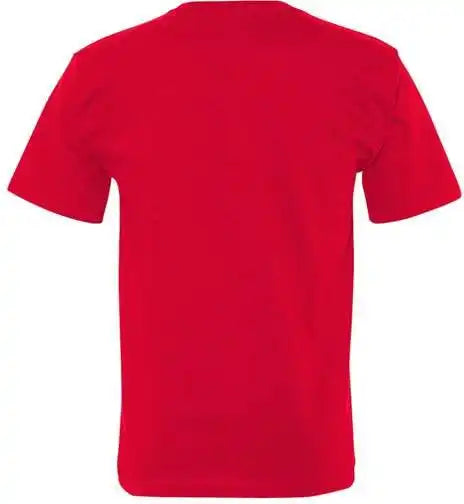 Bayside 5070 Usa-made Short Sleeve T-shirt with a Pocket - Red