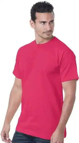 Bayside 5100 Usa Made Short Sleeve t Shirt Bright Pink