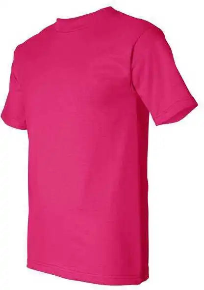 Bayside 5100 Usa Made Short Sleeve t Shirt Bright Pink