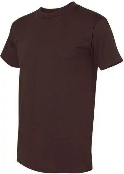 Bayside 5100 Usa-made Short Sleeve T-shirt - Chocolate