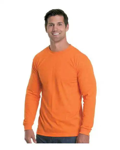 Bayside 5360 Usa-made Long Sleeve Performance T-shirt - Bright Orange