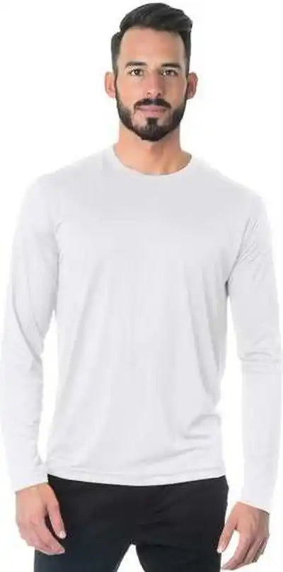 Bayside 5360 Usa-made Long Sleeve Performance T-shirt - White