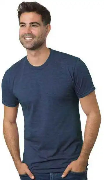 Bayside 5710 Usa-made Triblend Crew - Tri Steel Blue