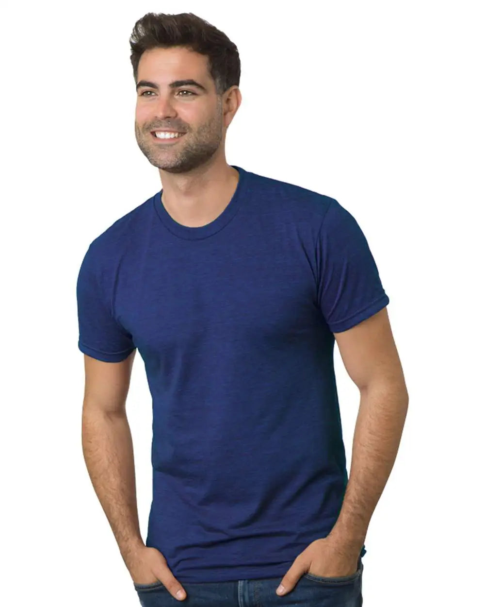 Bayside 5710 Usa-made Triblend T-shirt - Tri Denim
