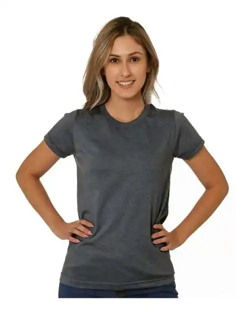 Bayside 5810 Women’s Usa-made Triblend Short Sleeve T-shirt - Tri Dark Grey