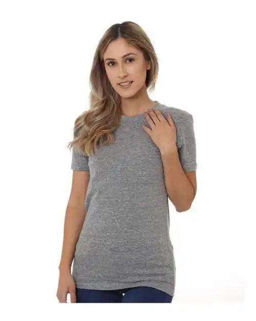 Bayside 5810 Women’s Usa-made Triblend Short Sleeve T-shirt - Tri Athletic Grey