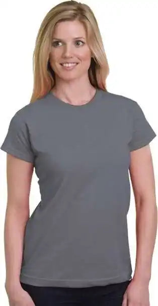 Bayside 5850 Women’s Usa-made Fine Jersey T-shirt - Charcoal
