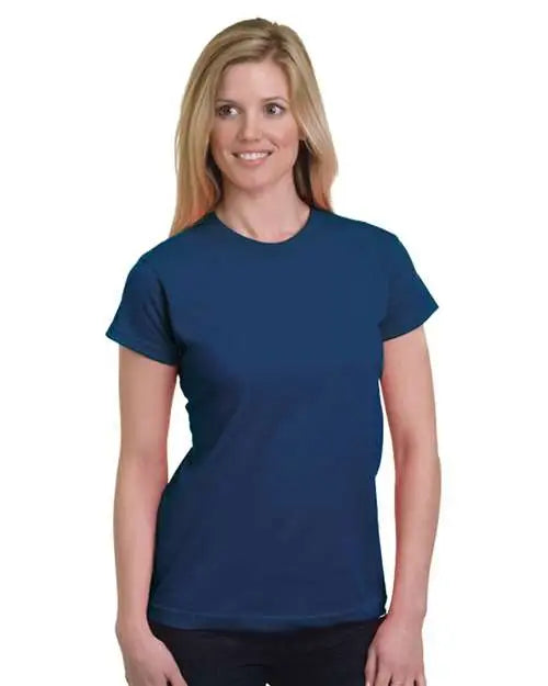 Bayside 5850 Women’s Usa-made Fine Jersey T-shirt - Navy - s