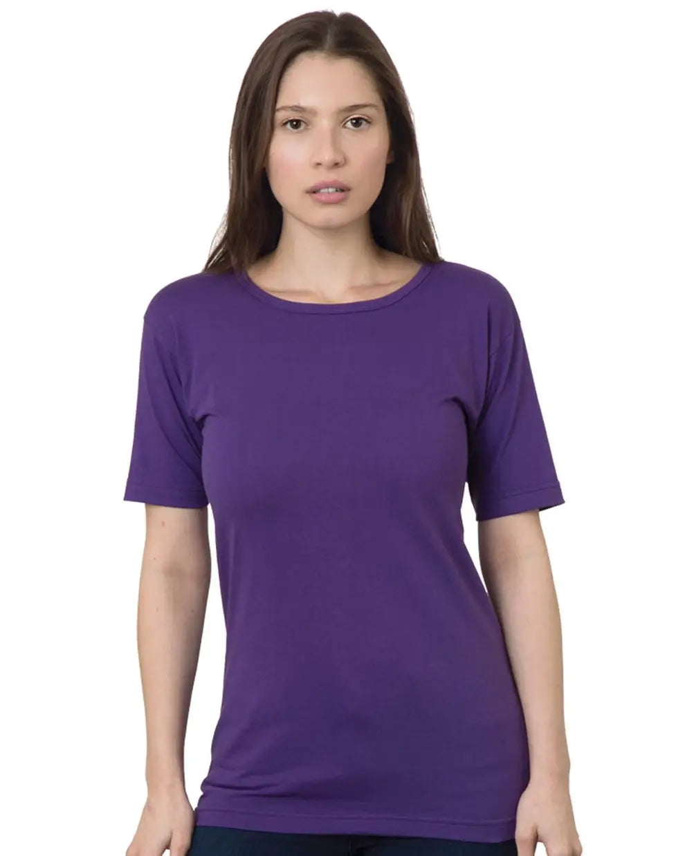 Bayside 5850 Women’s Usa-made Fine Jersey T-shirt - Purple