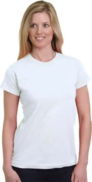 Bayside 5850 Women’s Usa-made Fine Jersey T-shirt - White
