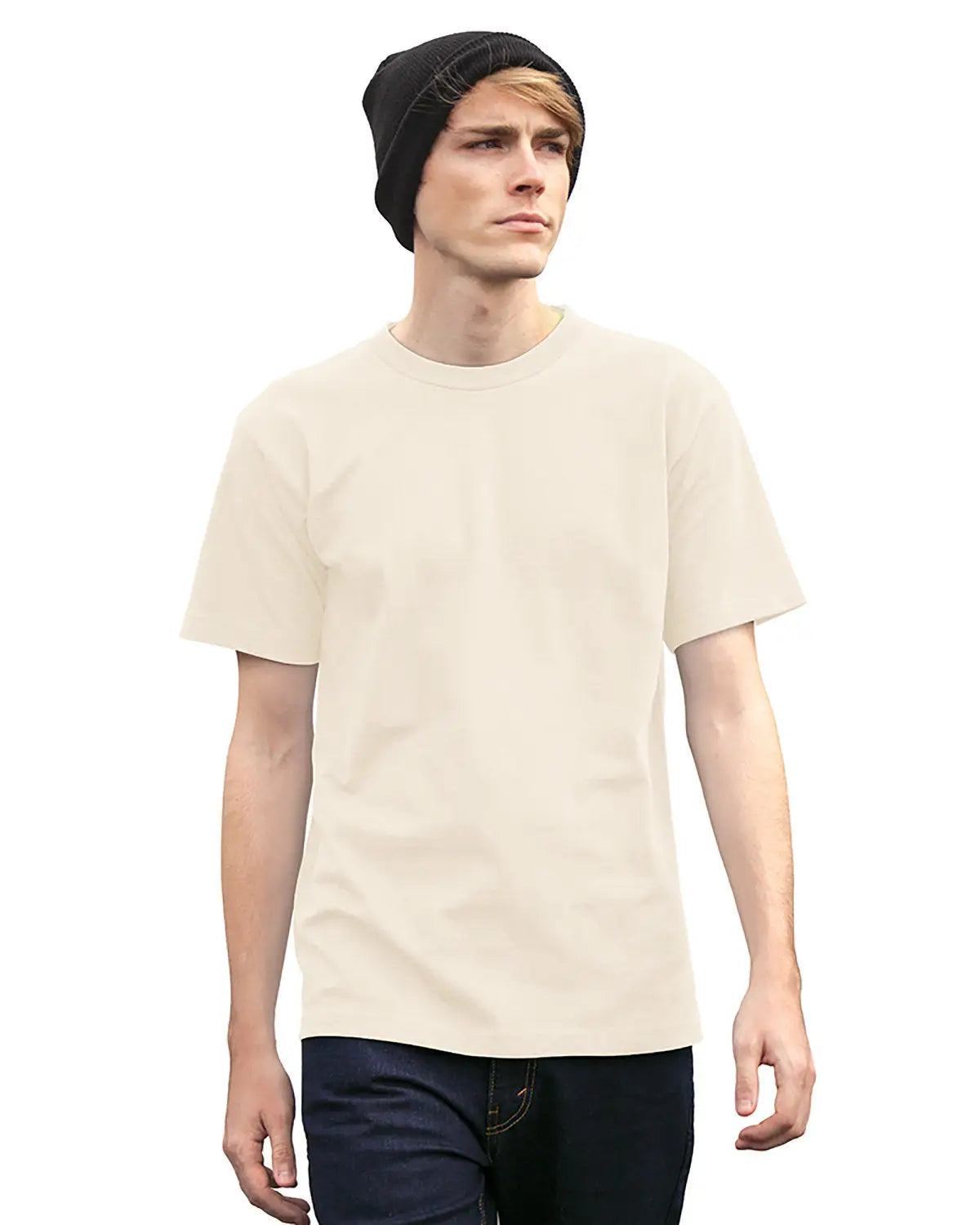 Bayside 5910 Usa-made Heavyweight Ring-spun T-shirt - Cream