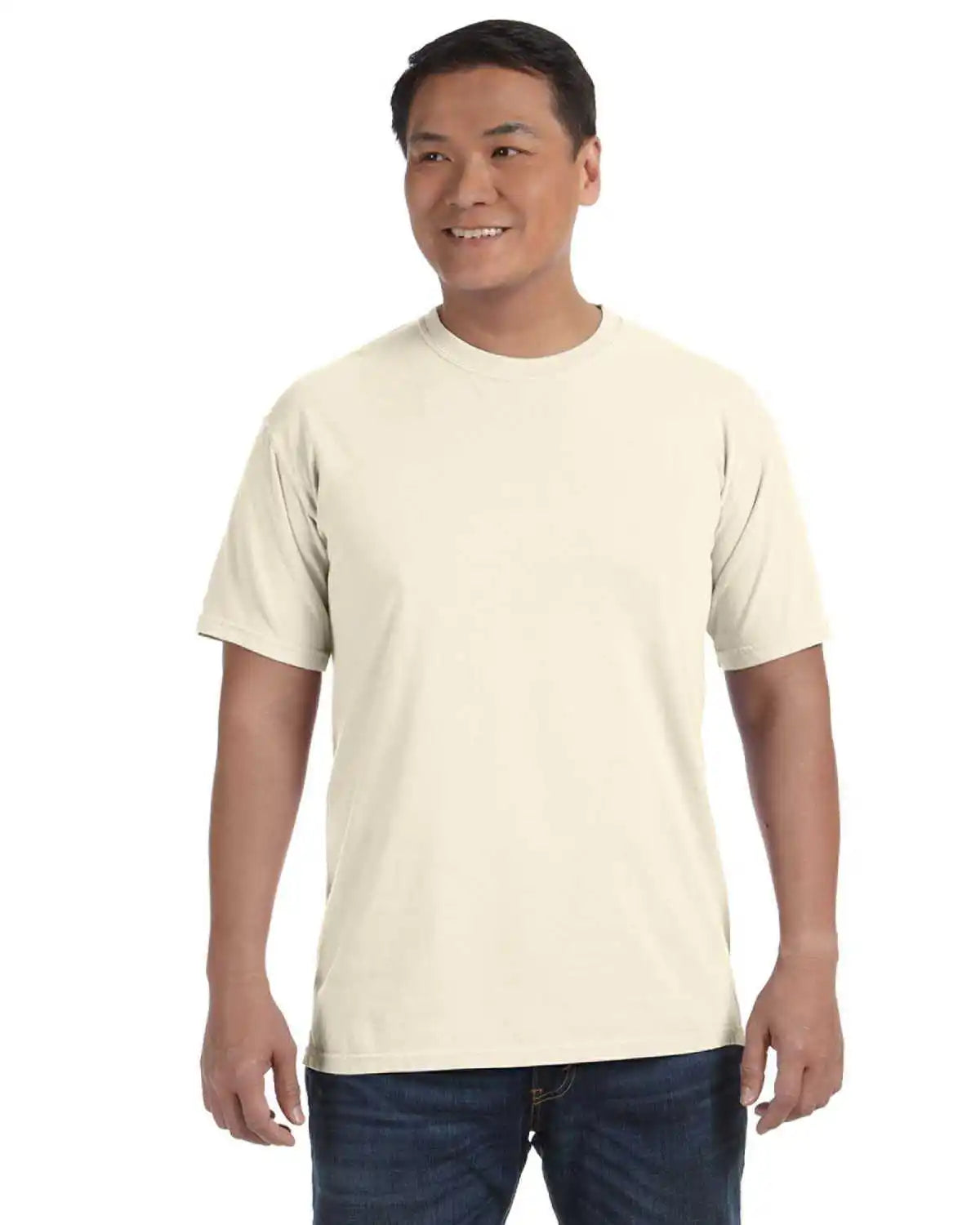 Bayside 5910 Usa-made Heavyweight Ringspun T-shirt - Cream
