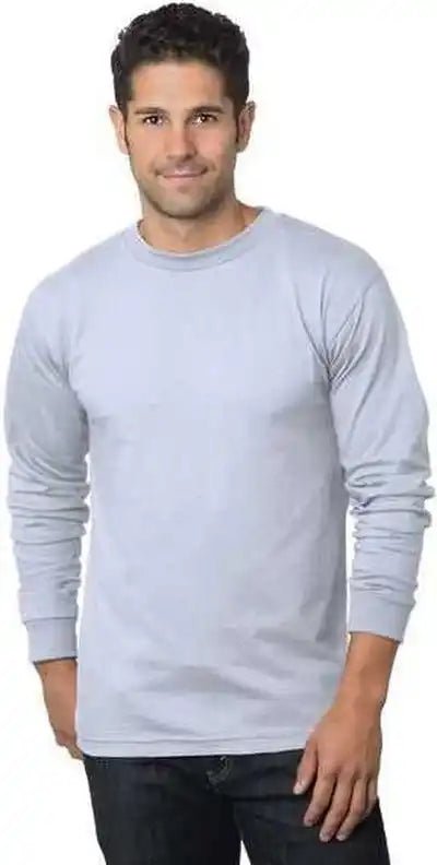 Bayside 6100 Usa-made Long Sleeve T-shirt - Ash