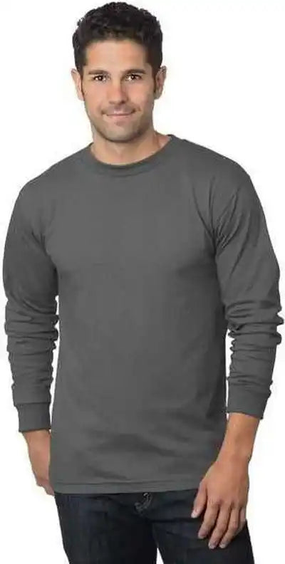 Bayside 6100 Usa-made Long Sleeve T-shirt - Charcoal