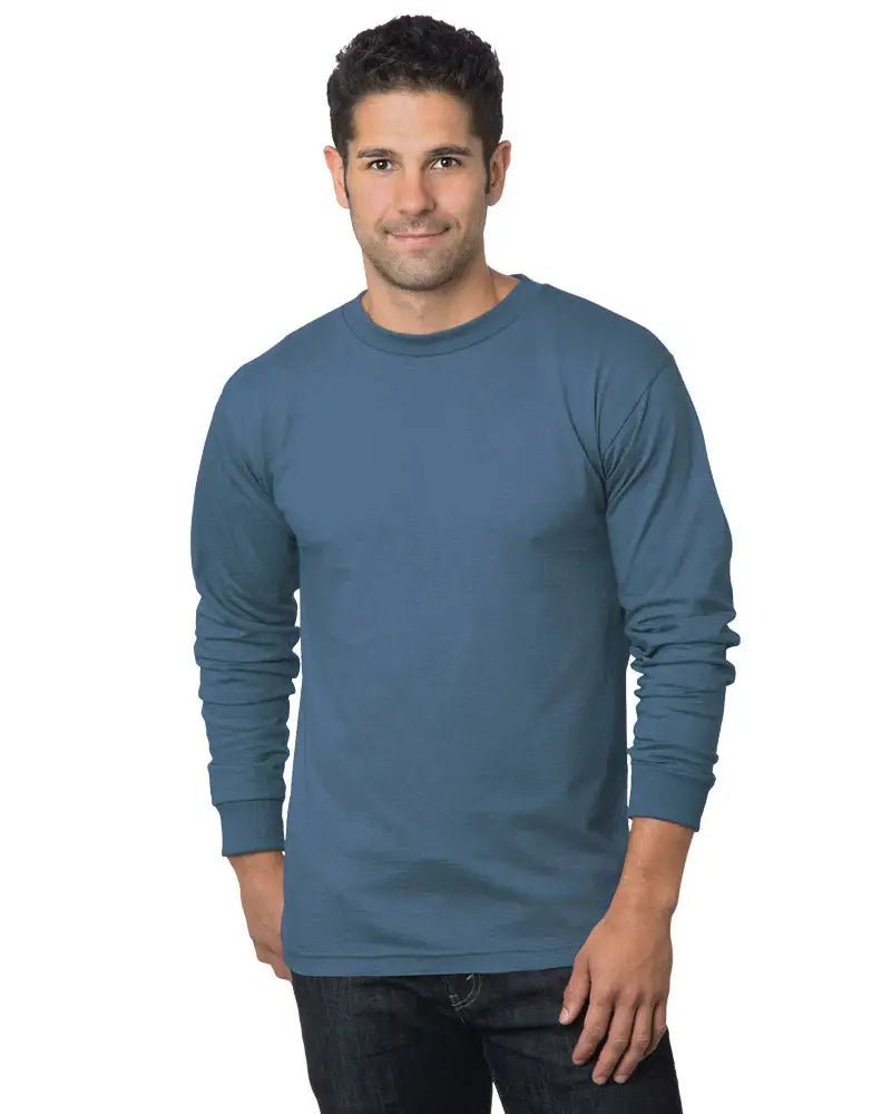 Bayside 6100 Usa-made Long Sleeve T-shirt - Denim
