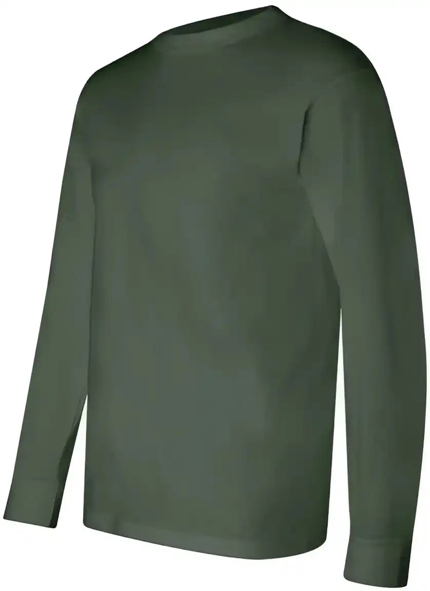 Bayside 6100 Usa Made Long Sleeve t Shirt Forest Green
