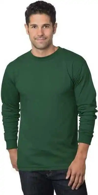 Bayside 6100 Usa Made Long Sleeve t Shirt Forest Green