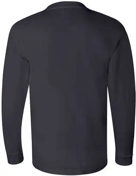 Bayside 6100 Usa Made Long Sleeve t Shirt Navy