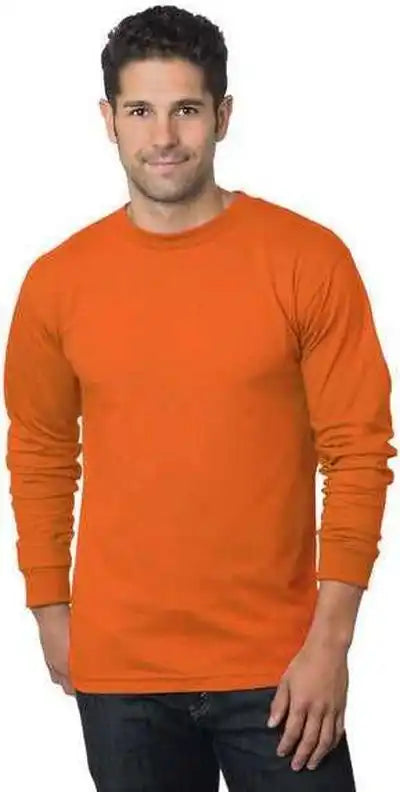 Bayside 6100 Usa Made Long Sleeve t Shirt Orange
