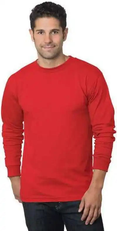 Bayside 6100 Usa-made Long Sleeve T-shirt - Red